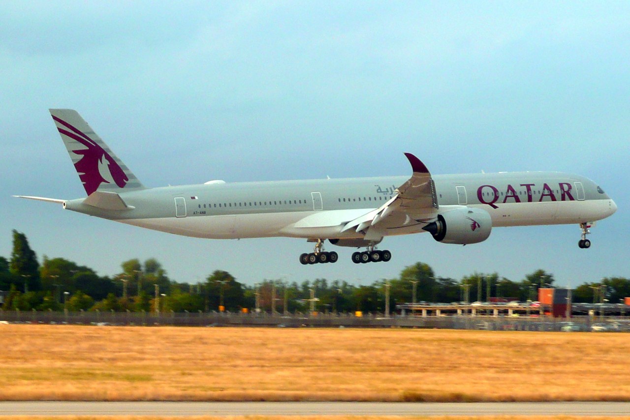 A7-ANB at London Heathrow in July 2018
