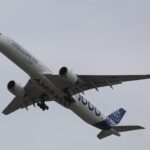 A350-1000 test aircraft F-WMIL at the 2019 Paris Air Show